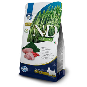 FARMINA N&D DOG GF SPIRULINA LAMB S suņu barība Jērs, spirulīna 2kg